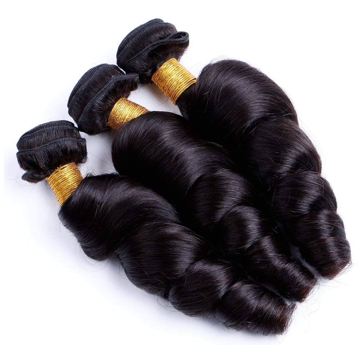 BeuMAX 10A Grade 3/4 Loose Wave Bundles Peruvian Human Hair Extensions Cerise Alfie