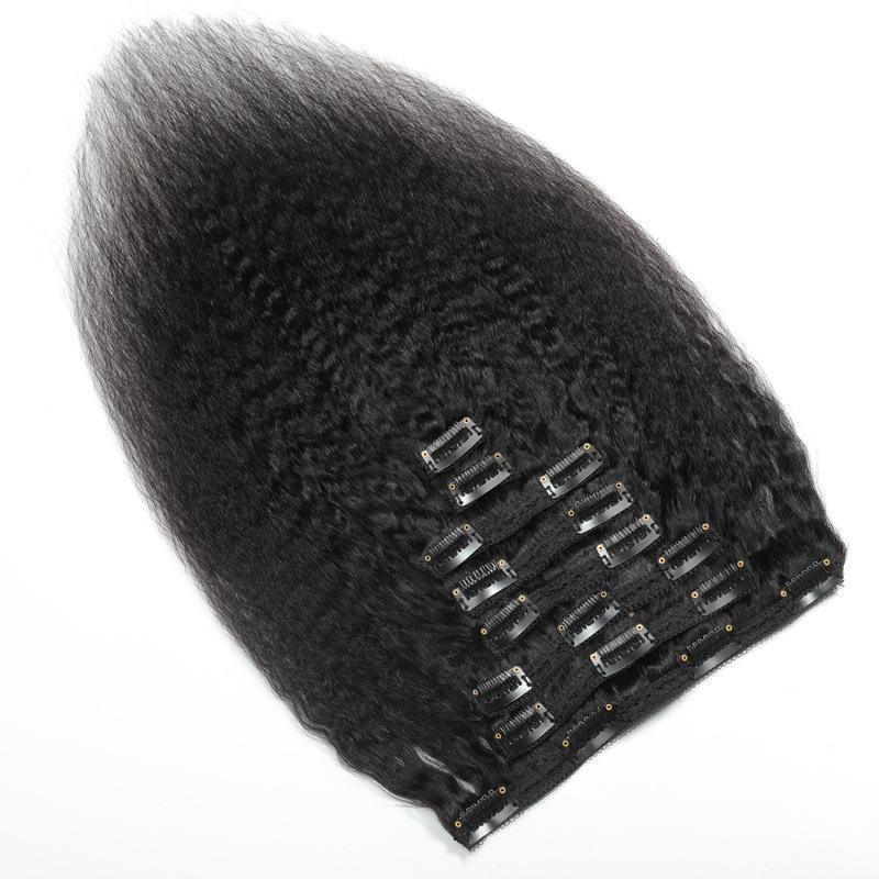 Kinky Straight ClipIn Human Hair Extensions My Store