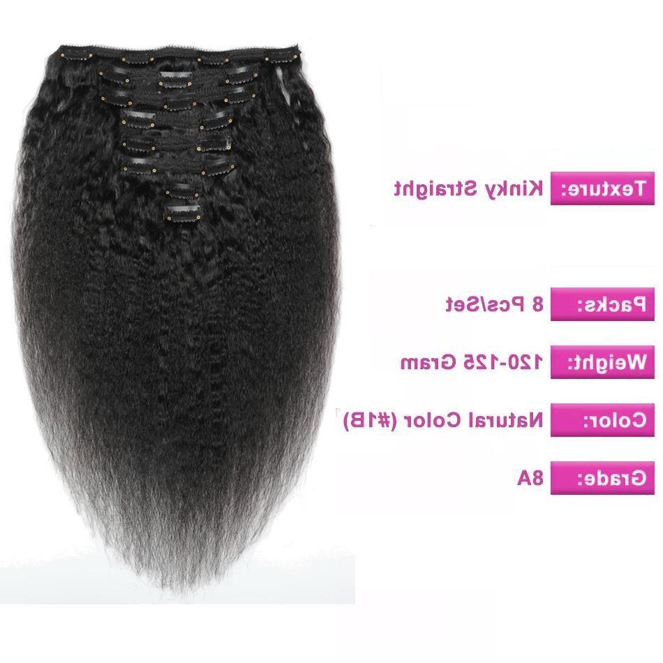 Kinky Straight ClipIn Human Hair Extensions