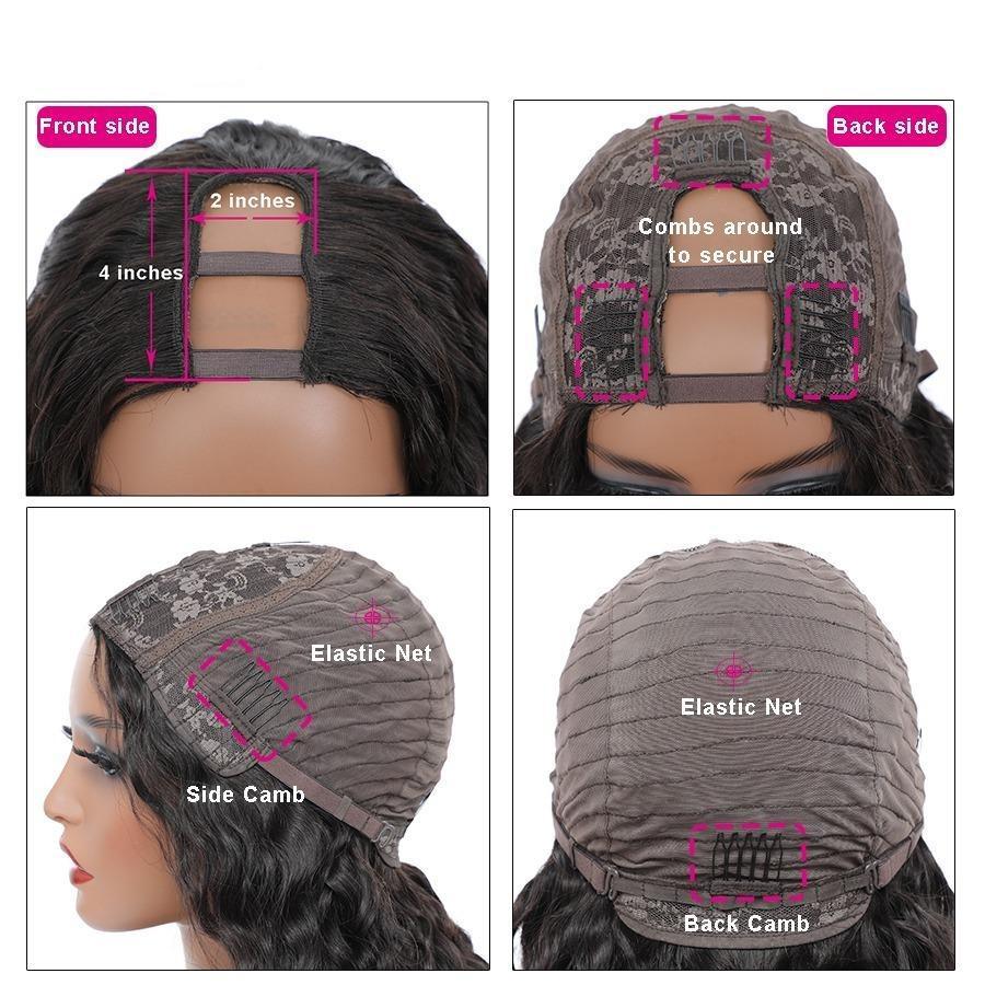 U Part Wig Jerry Curl Human Hair Wigs For Black Women Brazilian Remy H Cerise Alfie