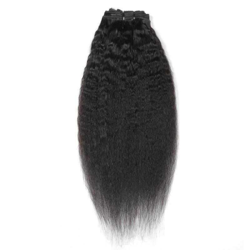 Kinky Straight ClipIn Human Hair Extensions