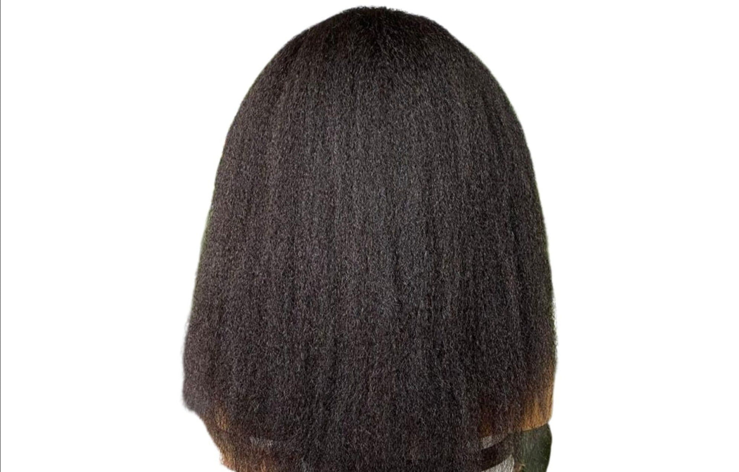 Headband Wig Kinky Straight Human Hair Scarf Wig No GLUE Easy Wear Cerise Alfie