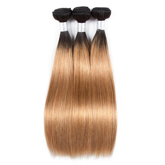 BeuMax 1B/27 Straight Hair BUNDLES with CLOSURES & FRONTALS Cerise Alfie
