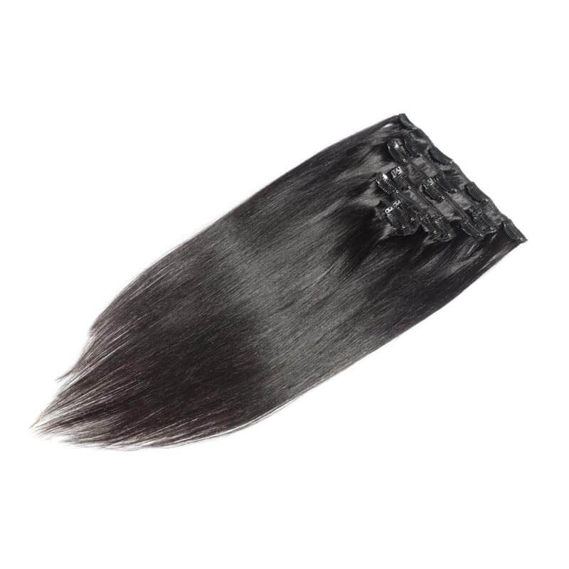 Premium Natural Black Clip-In Hair Extensions Elite Crown Hair