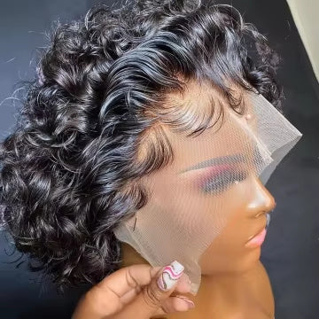 Brazilian Pixie Cut Curly Wigs