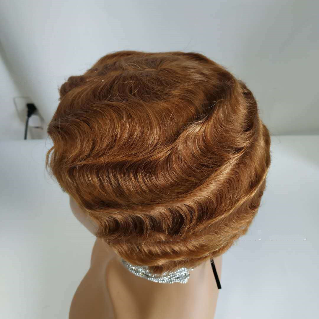 Pixie Cut Short Bob Finger Wave Wigs