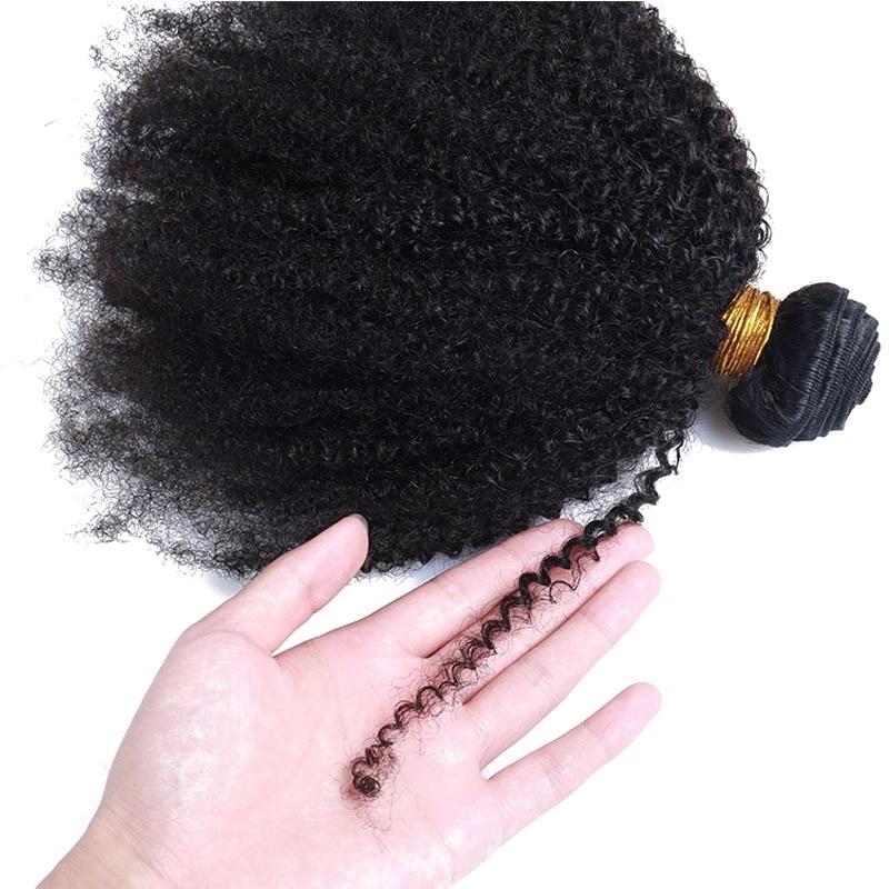 BeuMAX 10A Grade 3/4 Bundles Afro Kinky Curly Brazilian Human Hair Cerise Alfie