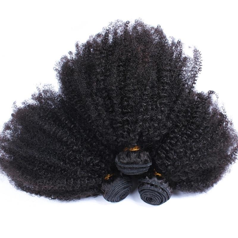 BeuMAX 10A Grade 3/4 Bundles Afro Kinky Curly Brazilian Human Hair Cerise Alfie