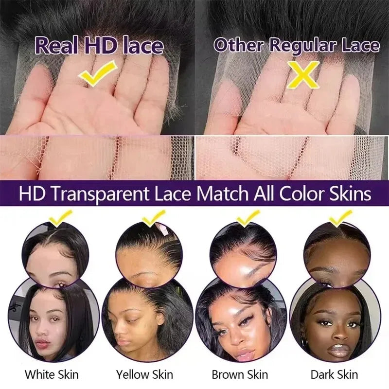 40 Inch Voluminous Deep Wave Human Hair Wig 250 High Density 13x4 13x6 Mauve Tuna
