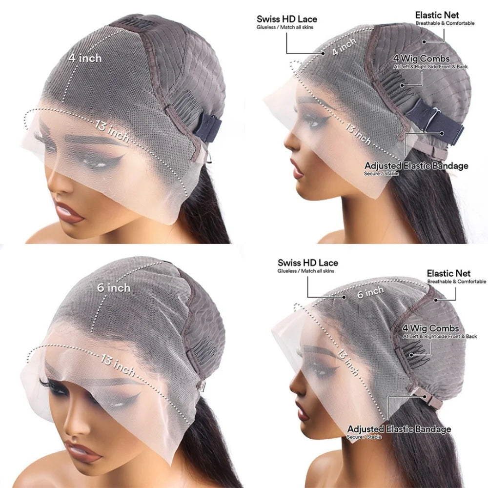 40 Inch Voluminous Deep Wave Human Hair Wig 250 High Density 13x4 13x6 Mauve Tuna