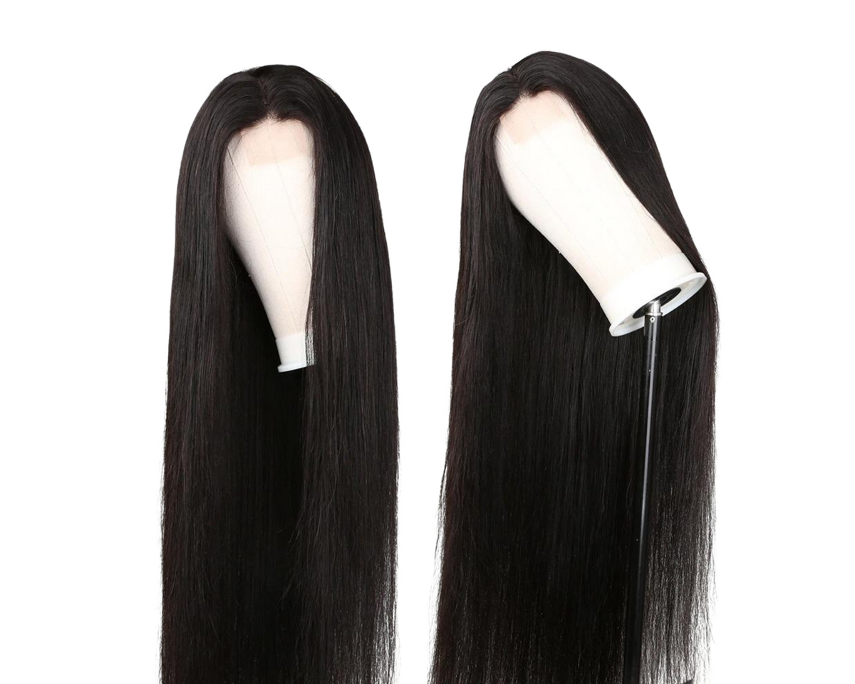 180% Density Full 4x4 Transparent Lace Front Straight Human Hair Wigs Cerise Alfie