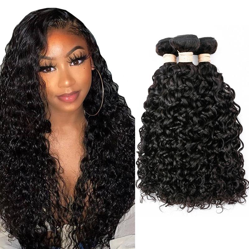 BeuMAX 10A Grade 3/4 Bundles Jerry Curl Peruvian Human Hair Extensions Cerise Alfie