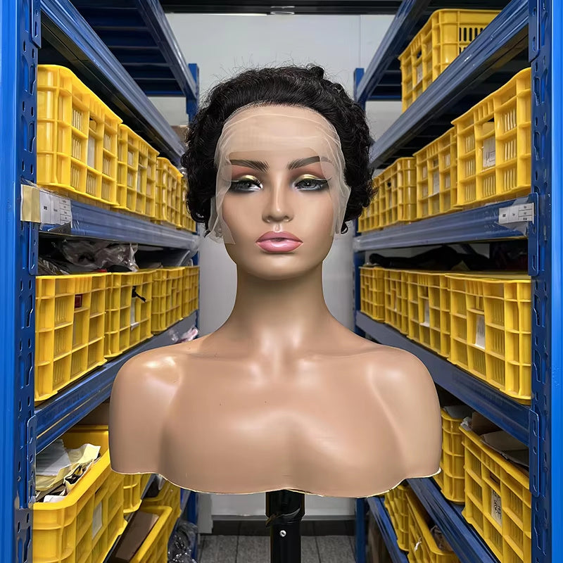 Brazilian Pixie Cut Curly Wigs