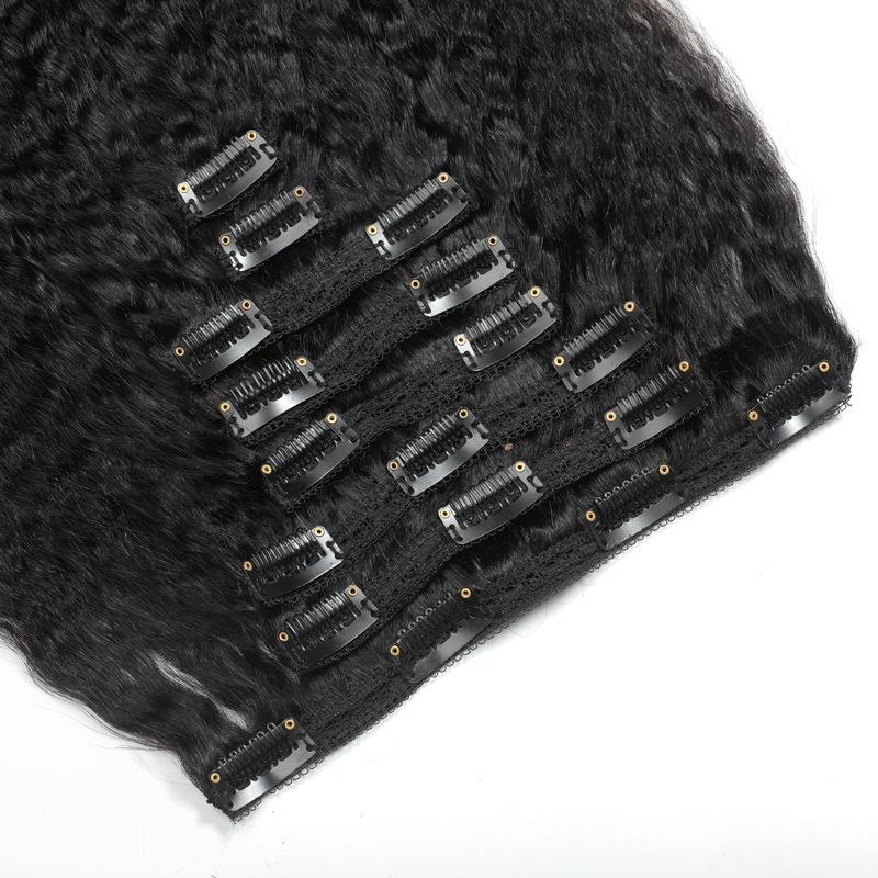 Kinky Straight ClipIn Human Hair Extensions