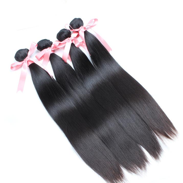 Human Hair Bundles 100% Brazilian Virgin Hair Weaves Silky Straight Blue Charlie