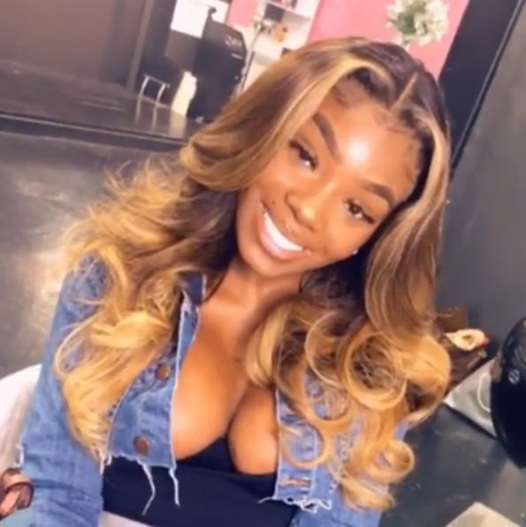 Full Lace Human Hair Wigs Colored Lace Frontal Wig Wavy 13x4 Lace Blue Charlie