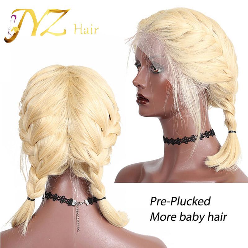 613 Blonde Short Bob Wigs Lace Front Human Hair Wigs Soft Pre Plucked Blue Charlie