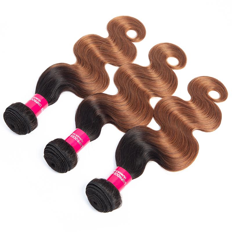 Brazilian body wave Human Hair Bundles T1b 30 Ombre Body Wave Virgin Jade