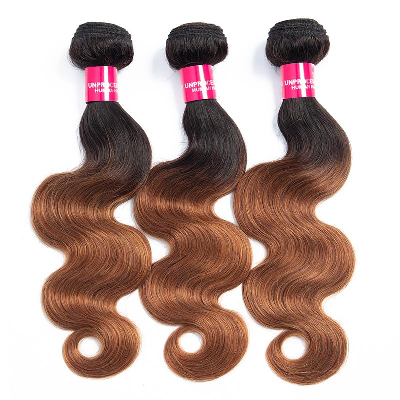 Brazilian body wave Human Hair Bundles T1b 30 Ombre Body Wave Virgin Jade