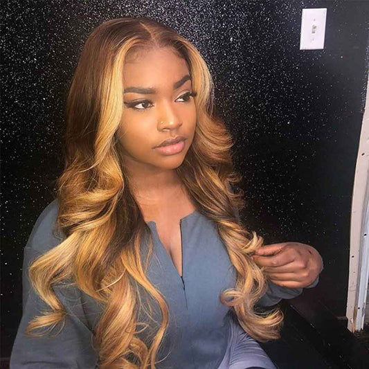 Full Lace Human Hair Wigs Colored Lace Frontal Wig Wavy 13x4 Lace Blue Charlie