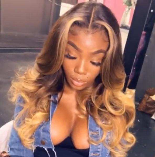 Full Lace Human Hair Wigs Colored Lace Frontal Wig Wavy 13x4 Lace Blue Charlie